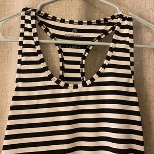 90 degree Black/White Striped Tank